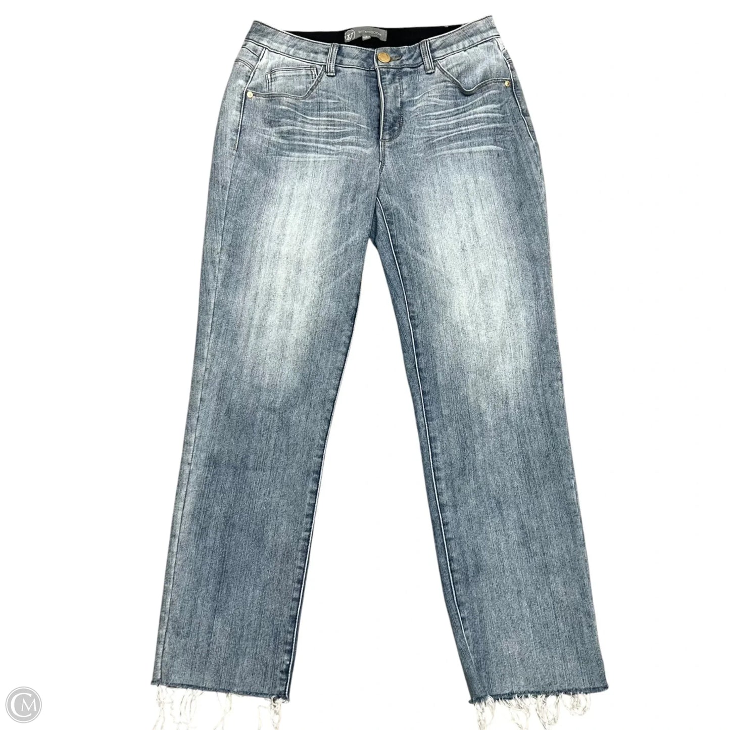 Jeans Straight By Wit & Wisdom In Blue Denim, Size: 4