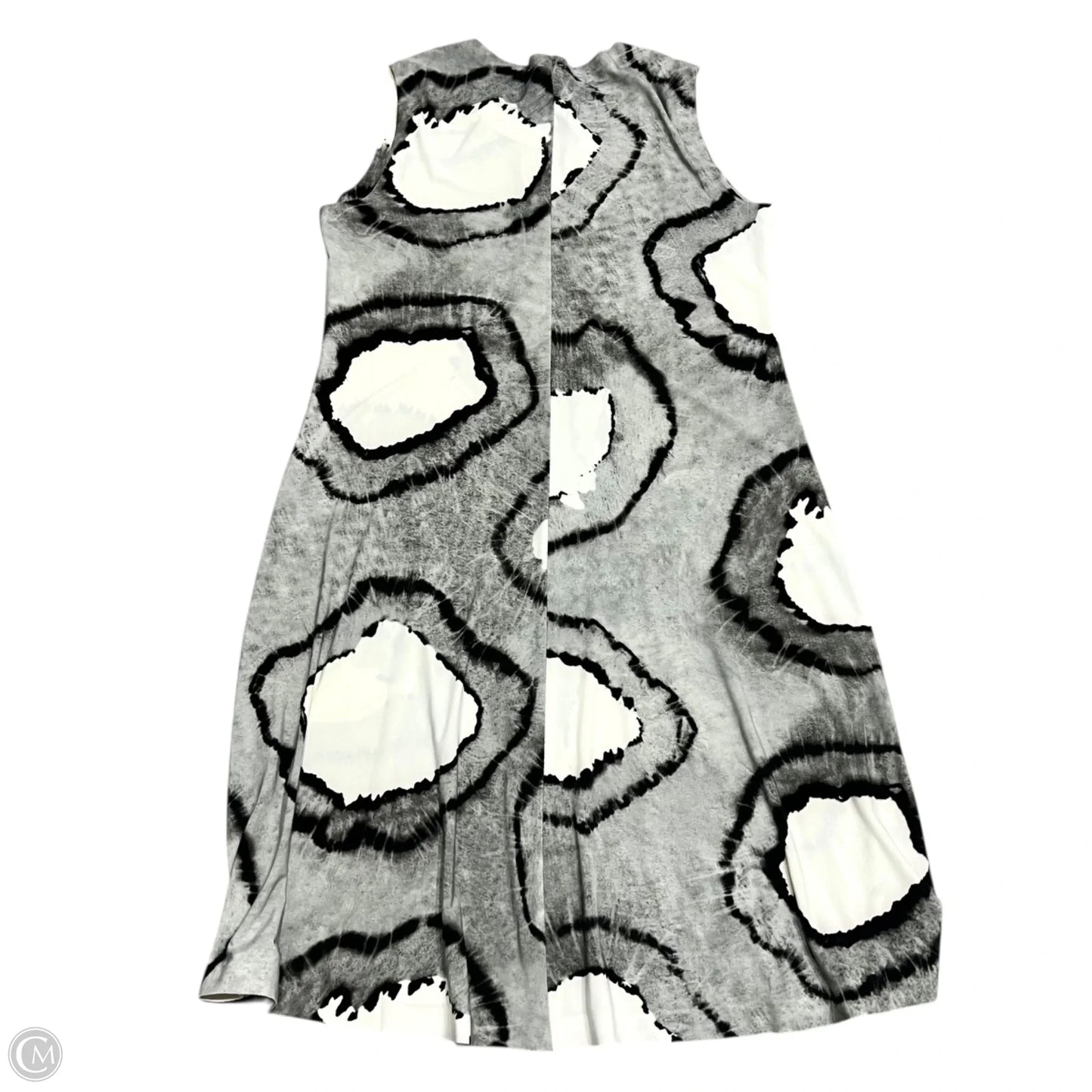 Dress Casual Midi By Norma Kamali In Grey & White, Size: M