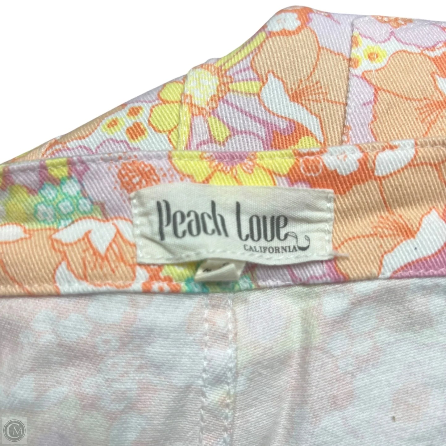 Jeans Flared By Peach Love Cream California In Floral Print, Size: S