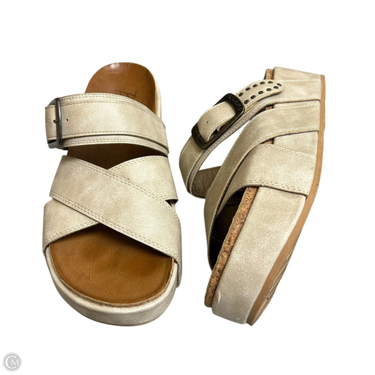 Sandals Heels Platform By Blowfish In Beige, Size: 8.5