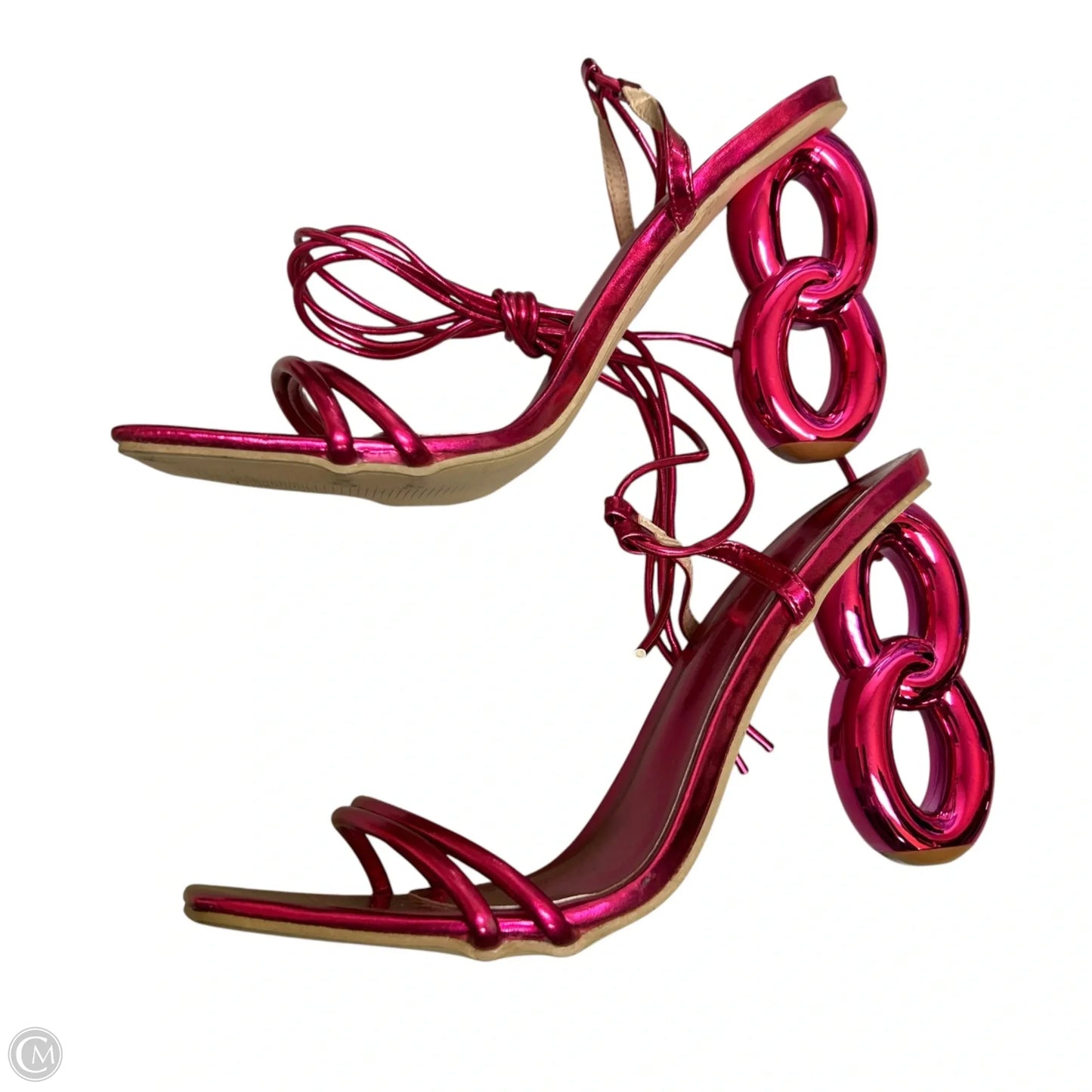 Sandals Heels Stiletto In Pink, Size: 11.5