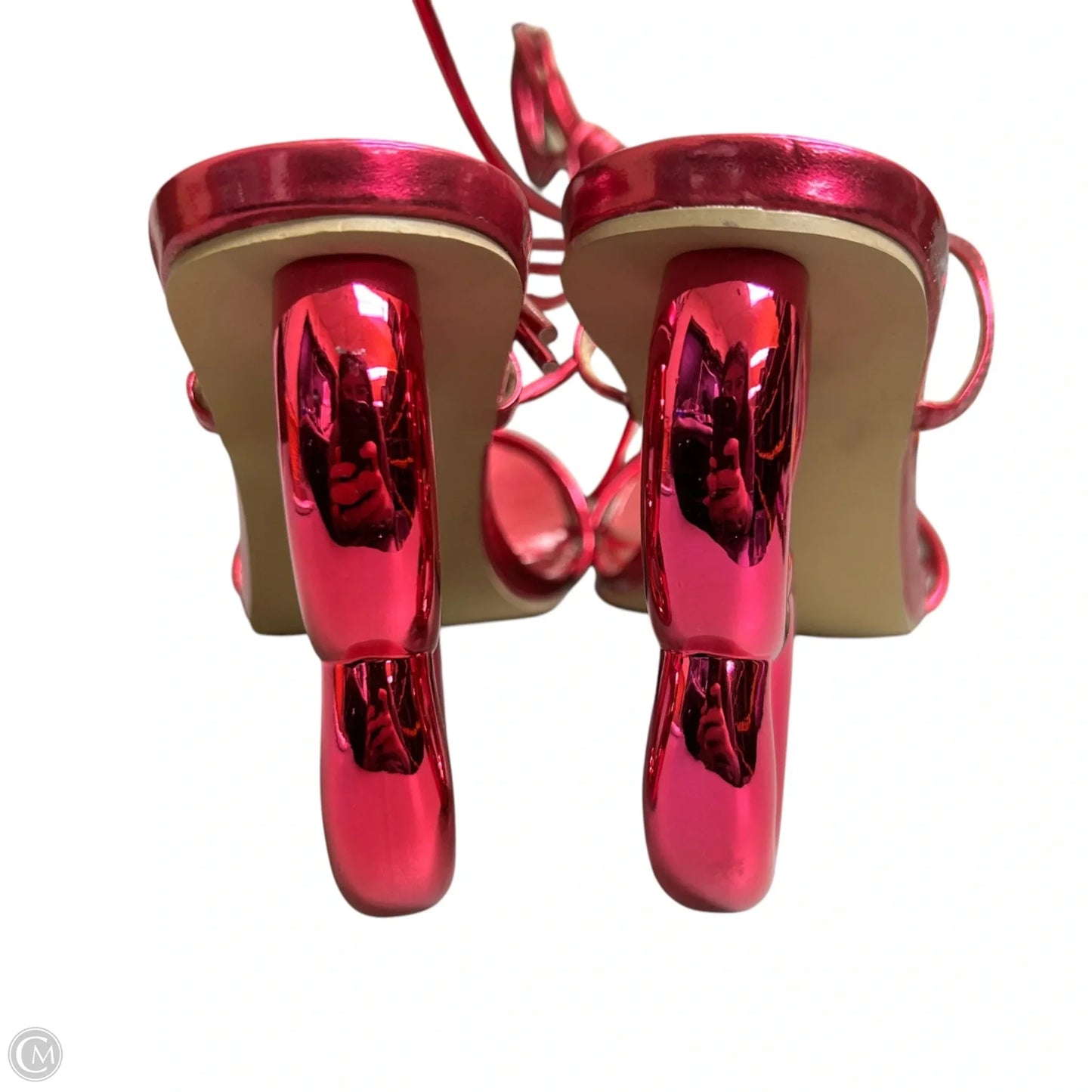 Sandals Heels Stiletto In Pink, Size: 11.5