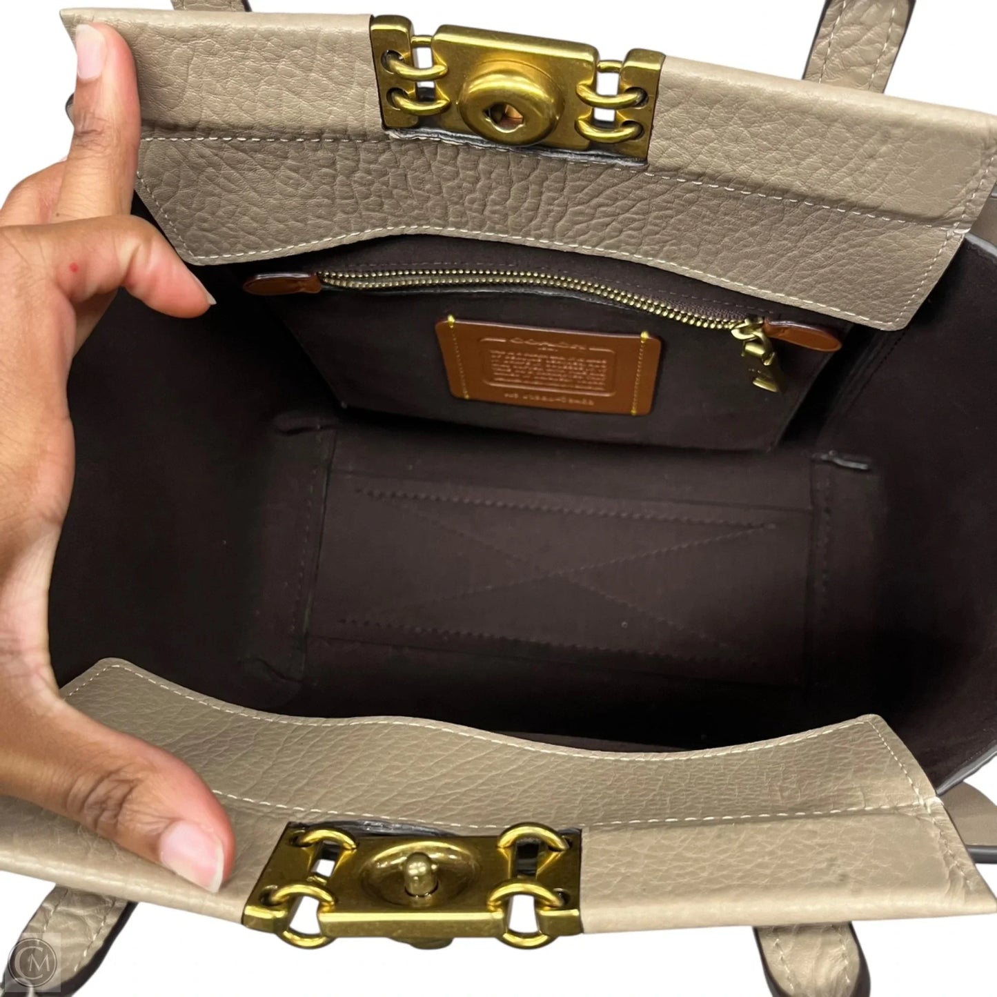 Handbag Designer By Coach, Size: Large