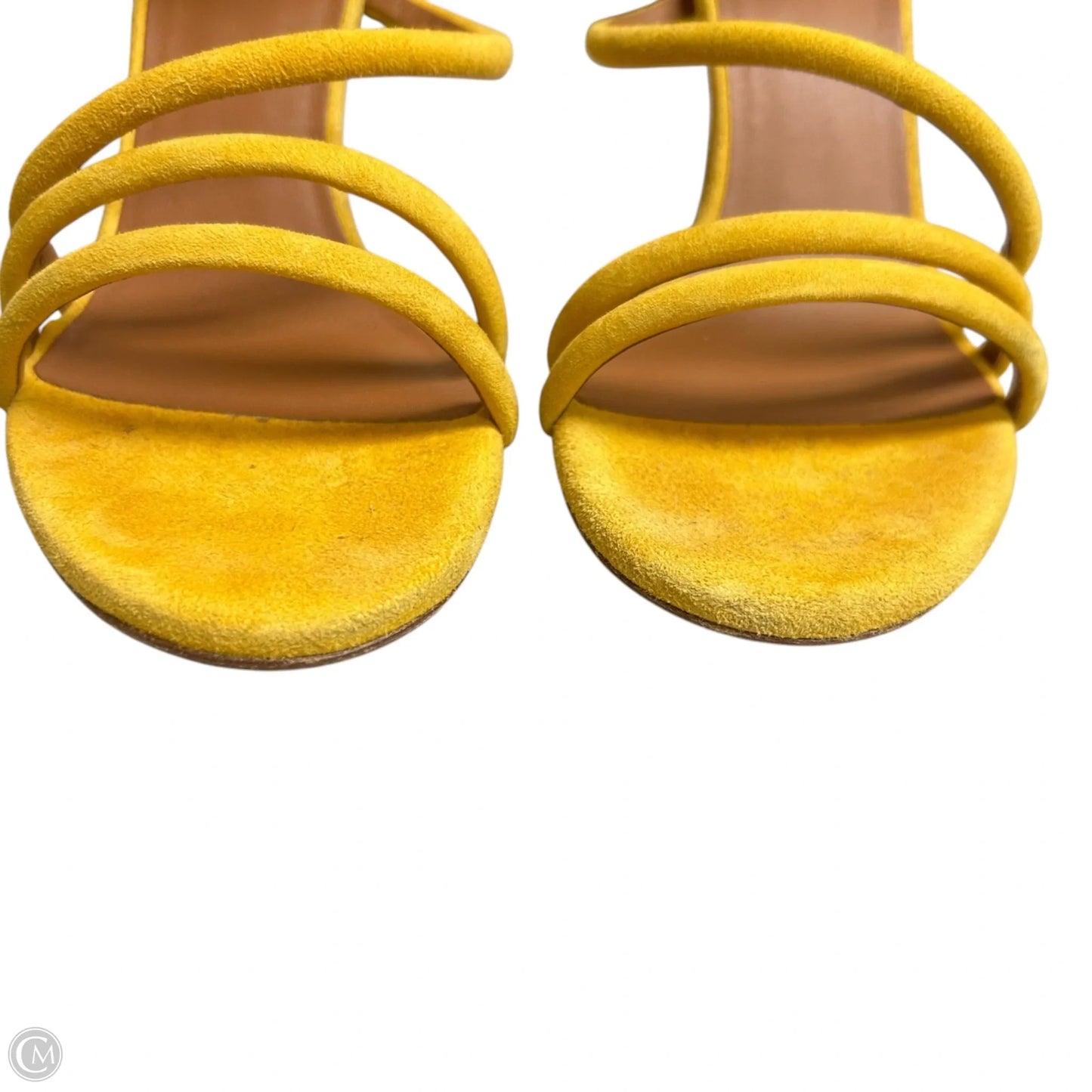 Sandals Heels Stiletto By Ba&sh In Yellow, Size: 6.5