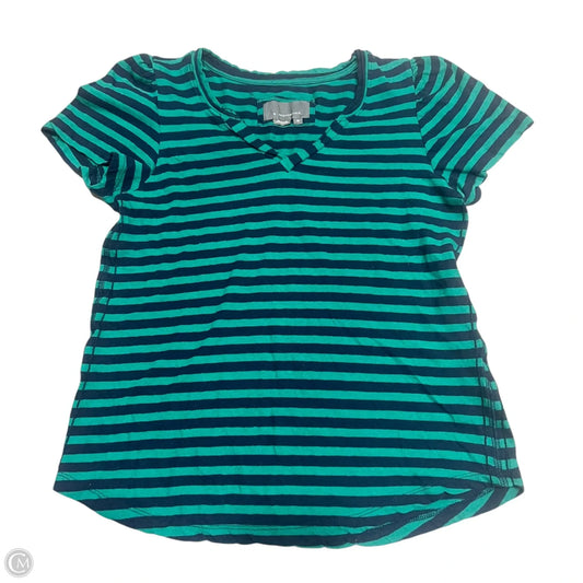 Top Short Sleeve Basic By Anthropologie In Blue & Green, Size: Xs