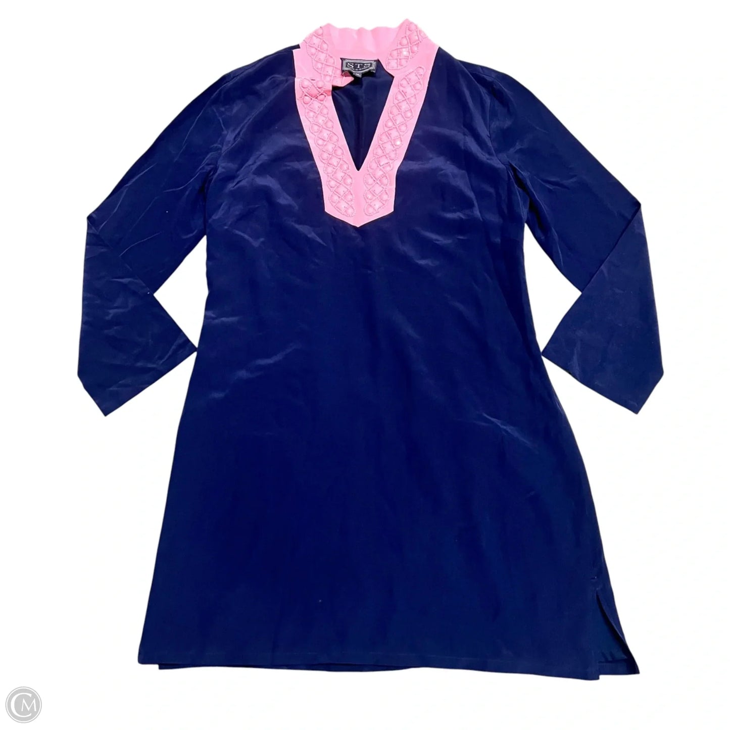Dress Casual Short By Sail To Sable In Blue & Pink, Size: M