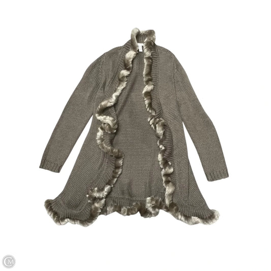 Sweater Cardigan By Chicos In Brown, Size: L