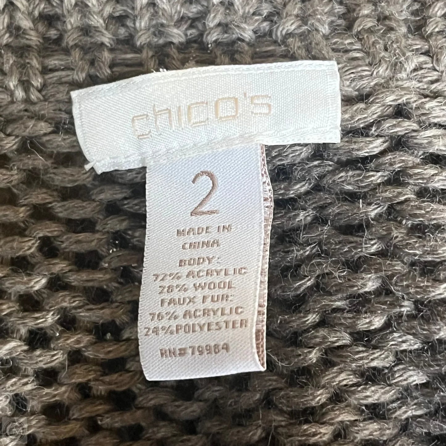Sweater Cardigan By Chicos In Brown, Size: L