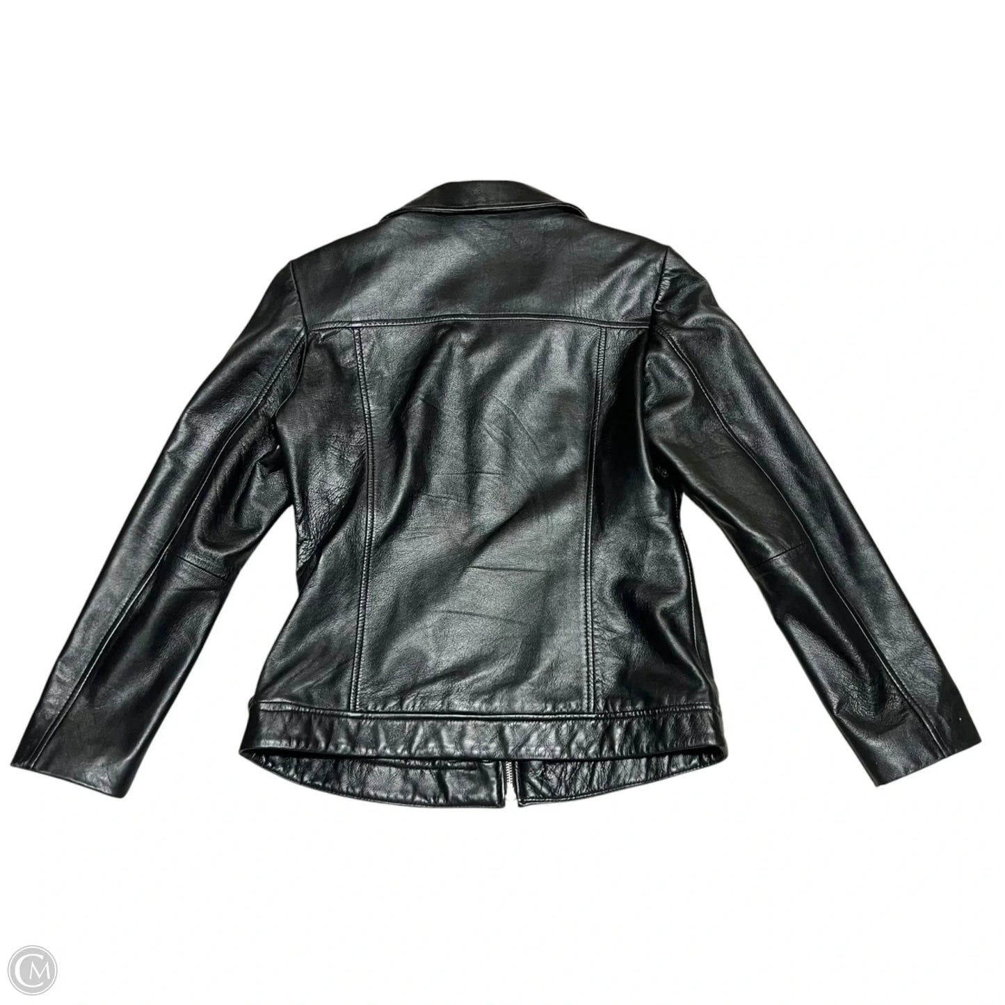 Jacket Leather By Wilsons Leather In Black, Size: M
