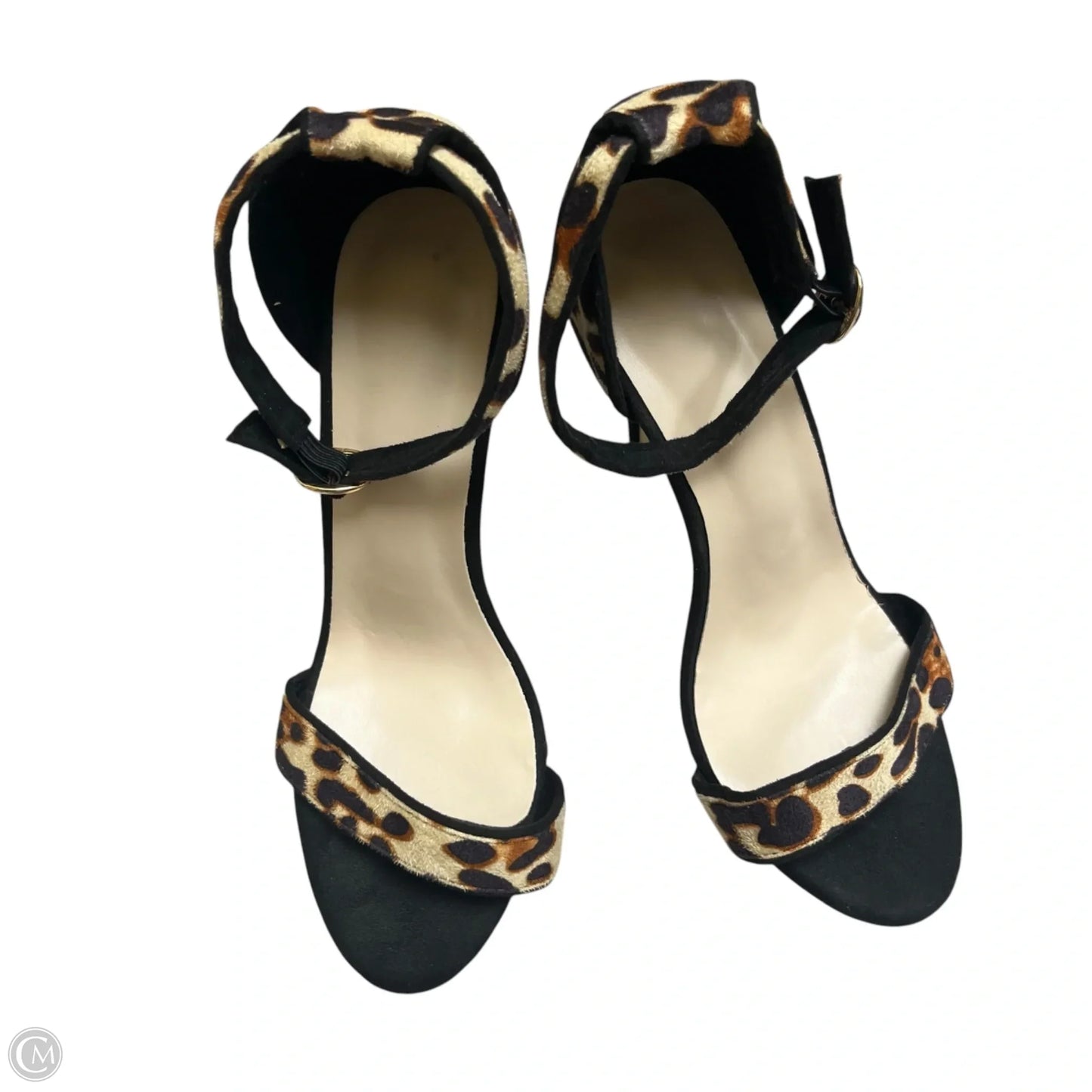 Sandals Heels Stiletto In Animal Print, Size: 9.5