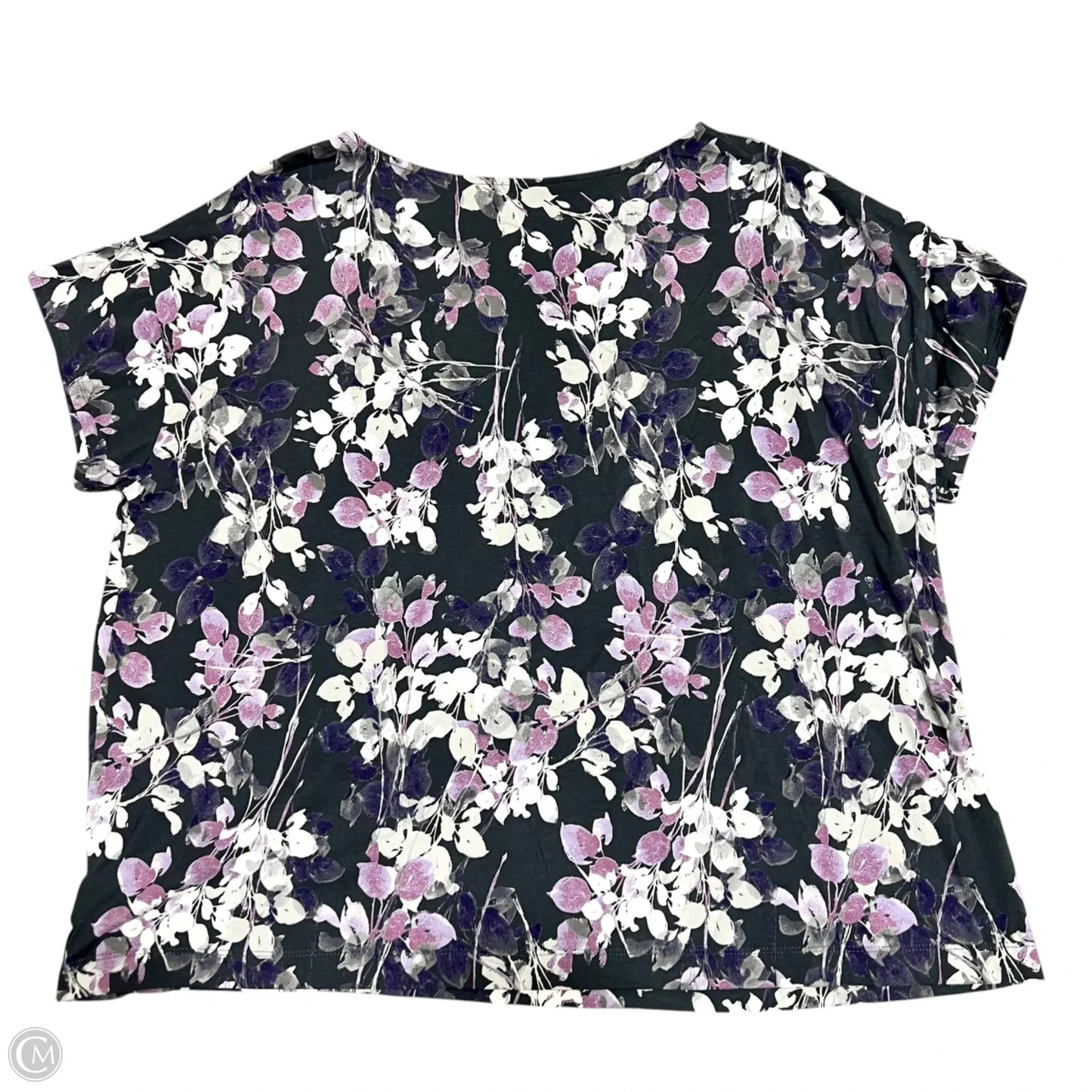 Top Short Sleeve By J. Jill In Grey & Purple, Size: 2x