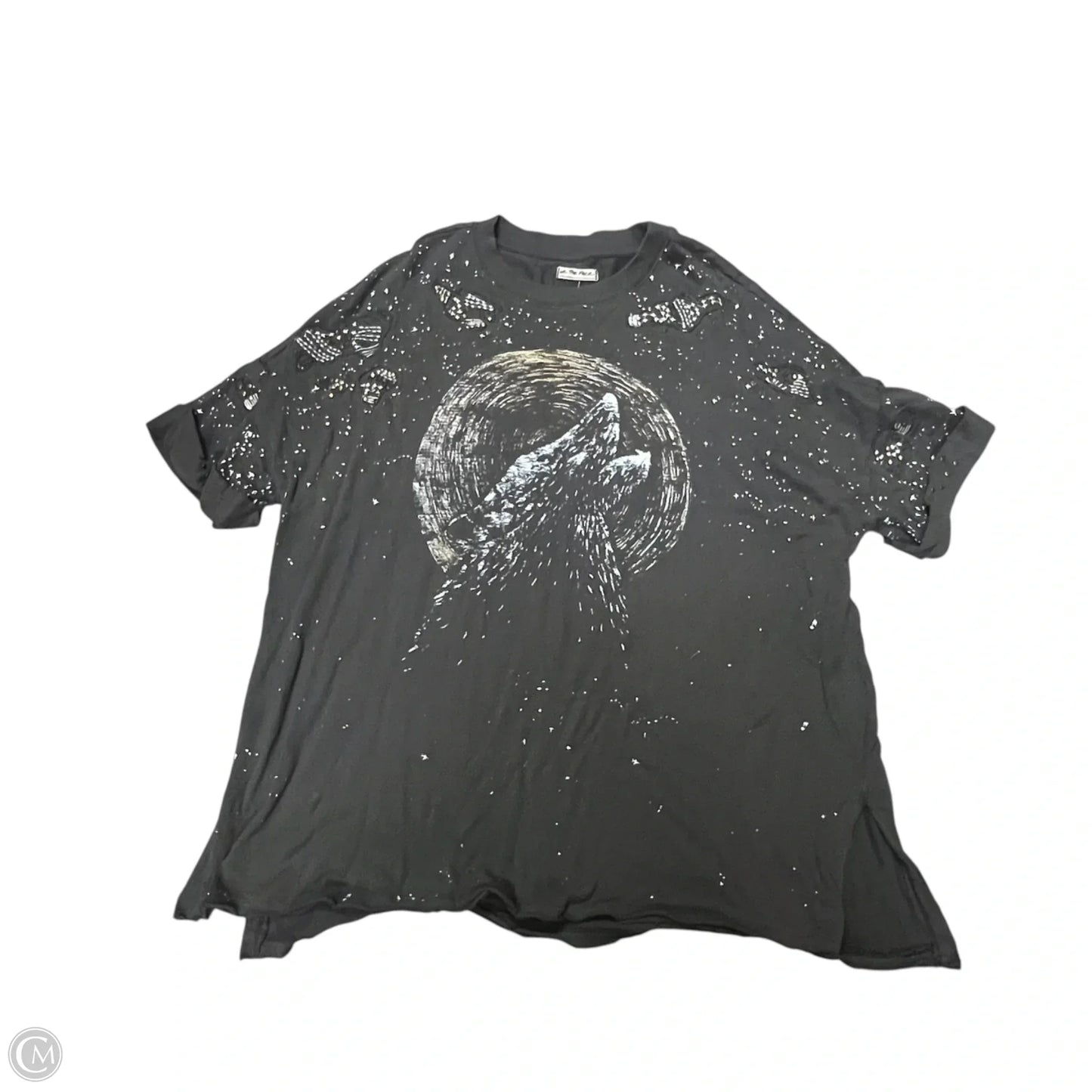 Tunic Short Sleeve By We The Free In Grey & White, Size: Xl