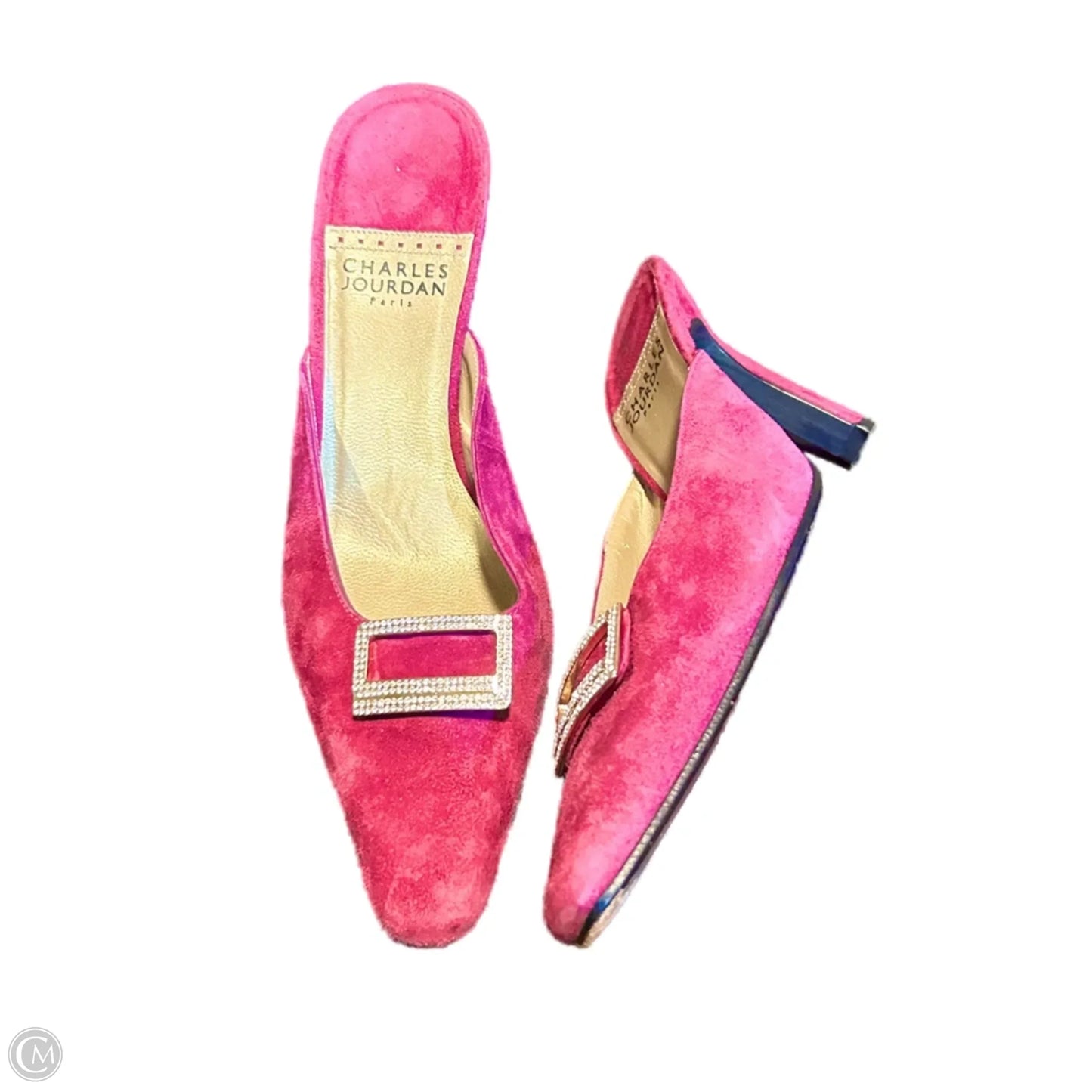 Shoes Heels Kitten By Charles Jourdan Paris In Purple, Size: 6.5