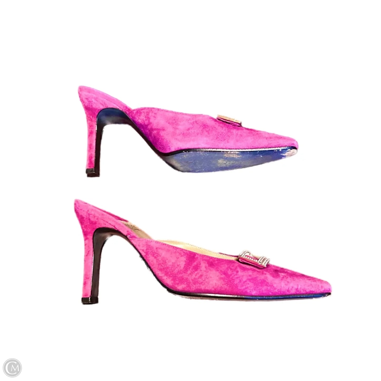 Shoes Heels Kitten By Charles Jourdan Paris In Purple, Size: 6.5