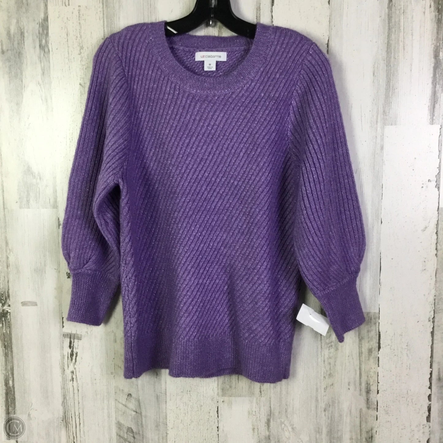 Sweater By Liz Claiborne In Purple, Size: M
