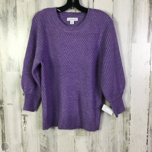 Sweater By Liz Claiborne In Purple, Size: M
