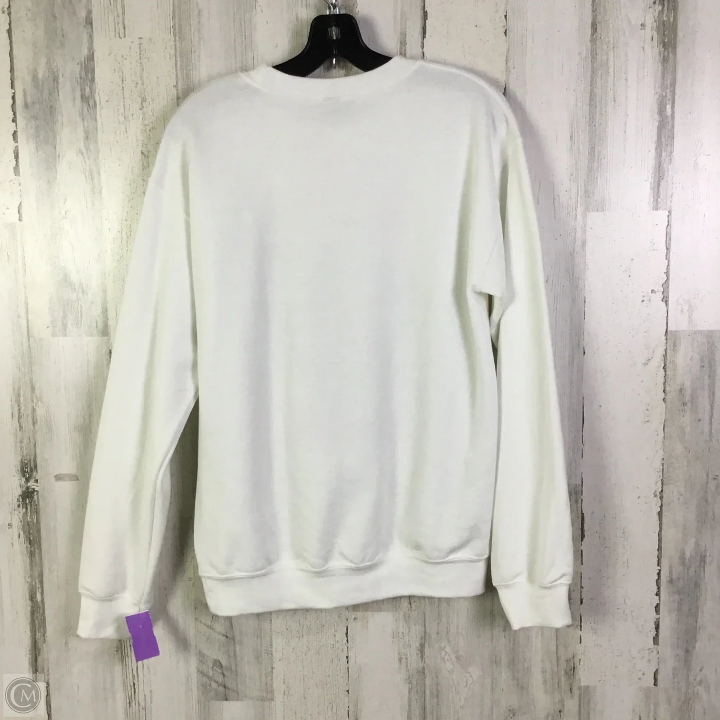 Sweatshirt Crewneck By Gildan In White, Size: S