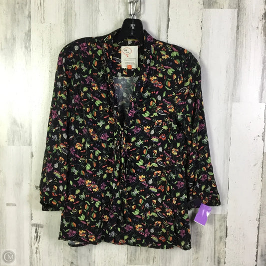 Blouse Long Sleeve By Anthropologie In Black, Size: S