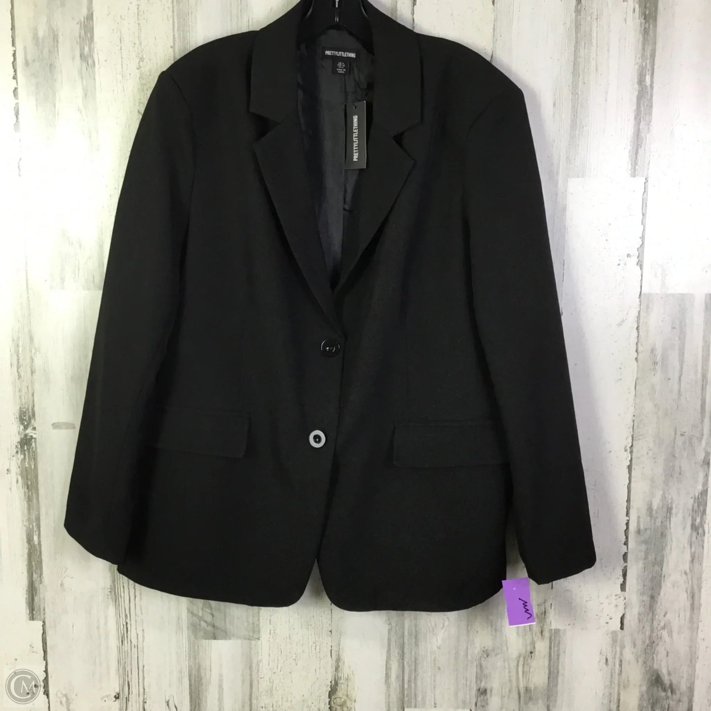 Blazer By Pretty Little Thing In Black, Size: S