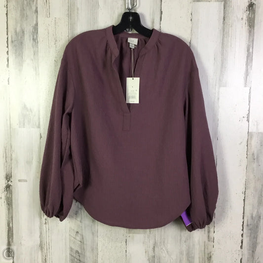 Top Long Sleeve By A New Day In Purple, Size: S