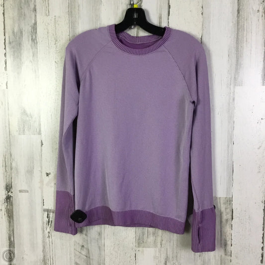 Athletic Top Long Sleeve Crewneck By Lululemon In Purple, Size: 8