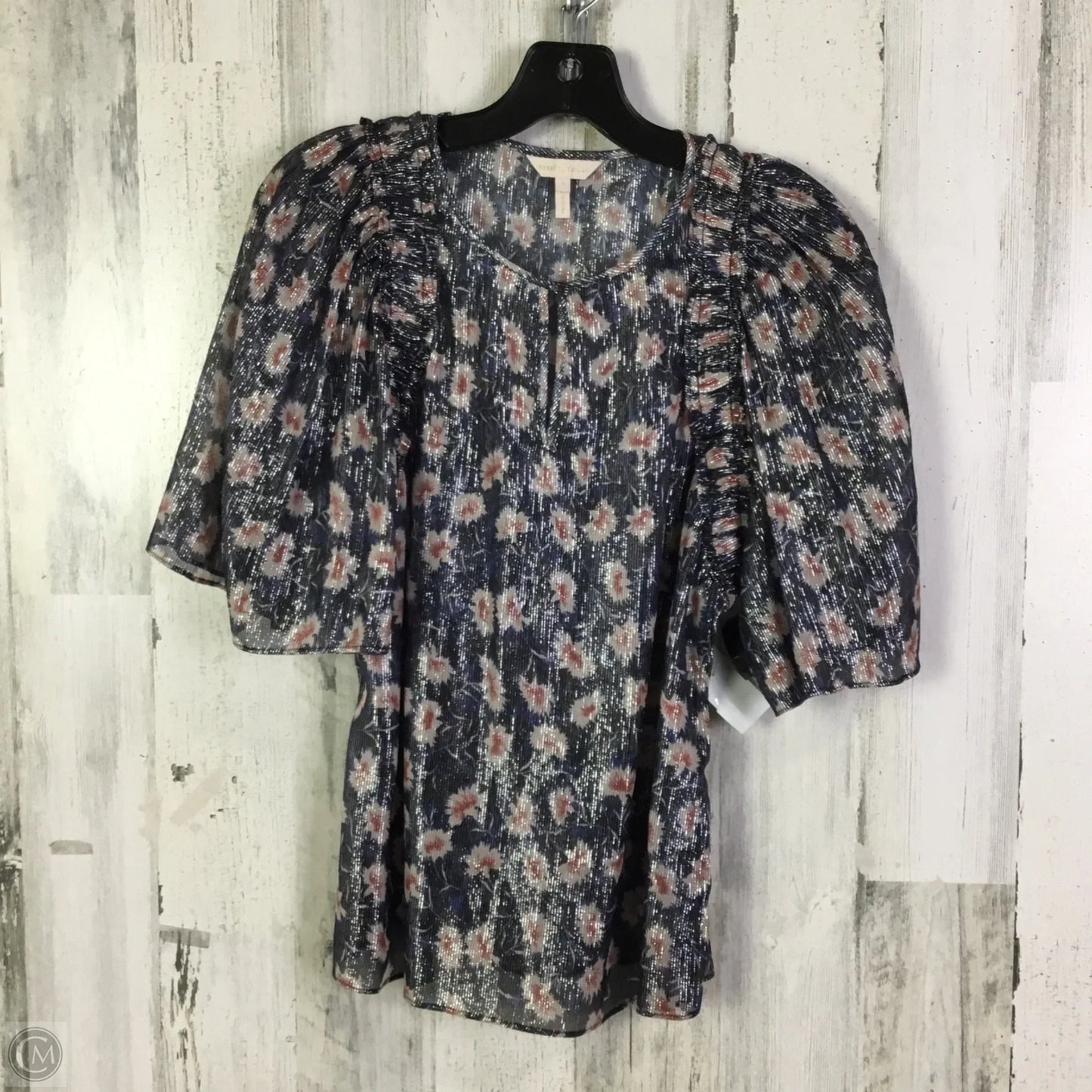 Blouse 3/4 Sleeve By Rebecca Taylor In Multi-colored, Size: S