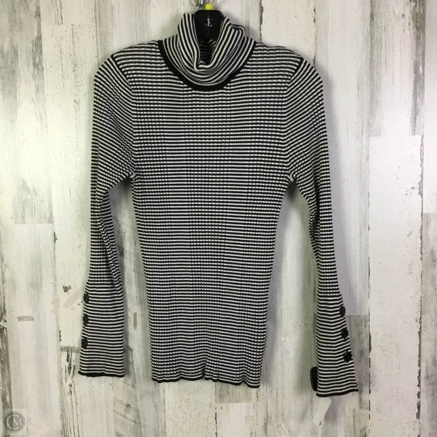 Sweater By Anthropologie In Black & White, Size: L