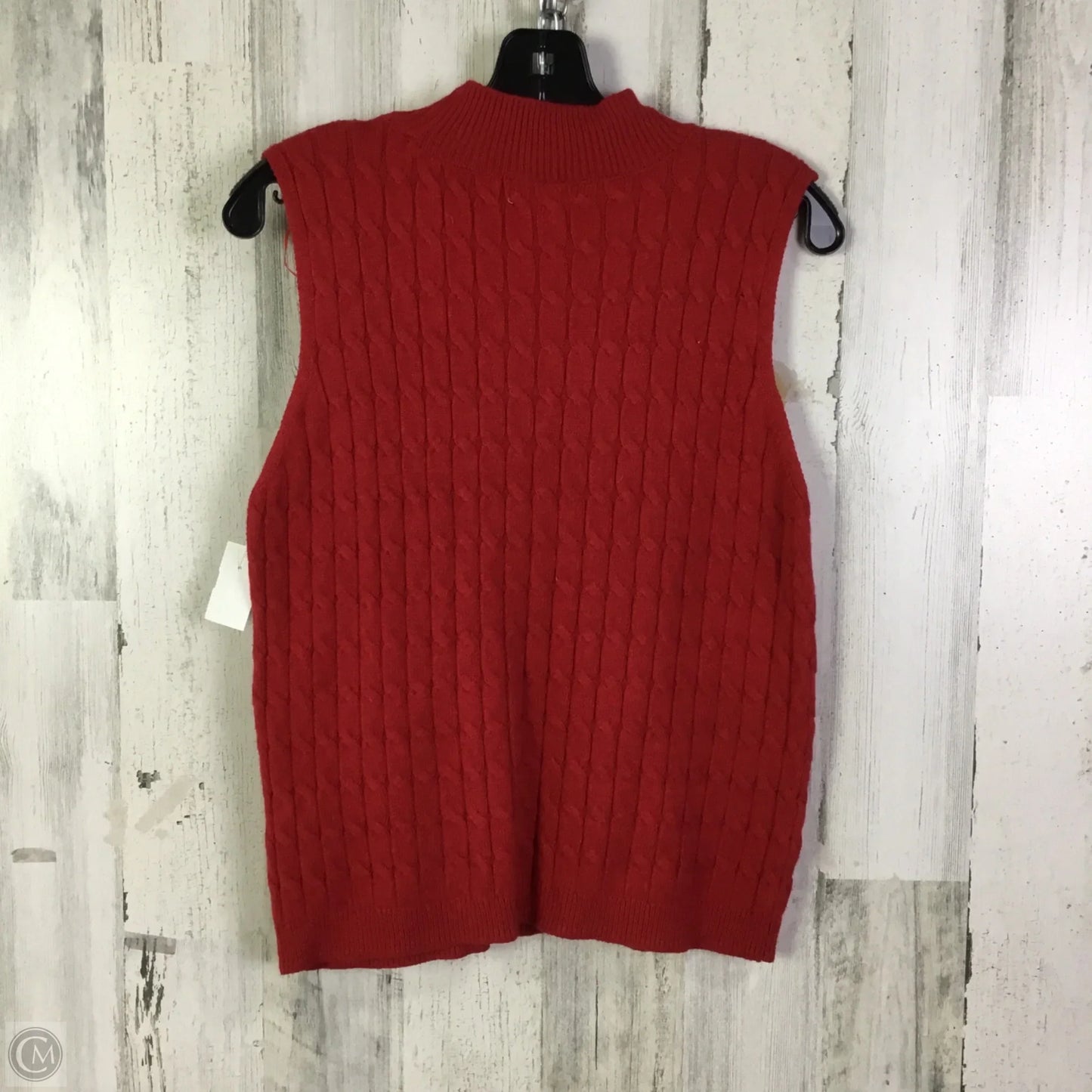Vest Sweater By Clothes Mentor In Red, Size: Xl