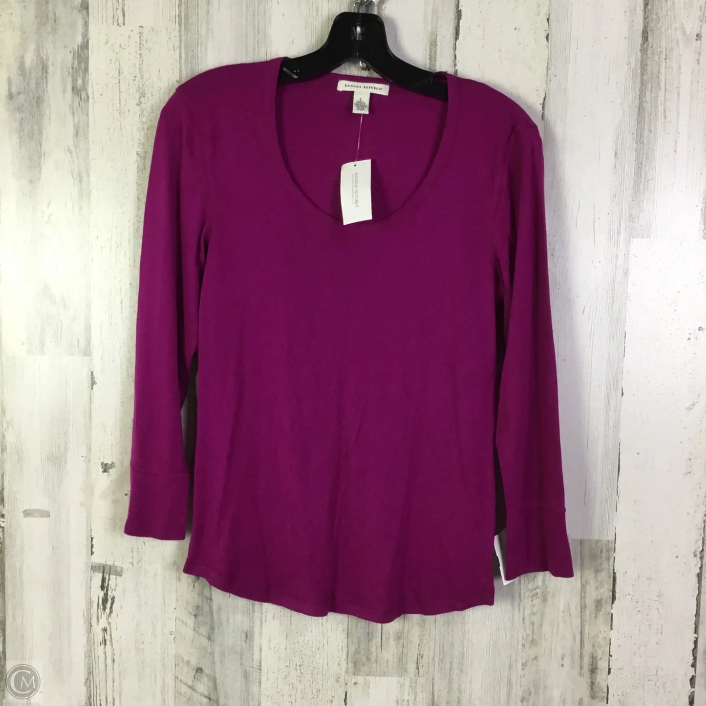 Top Long Sleeve By Banana Republic In Purple, Size: L