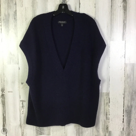 Vest Sweater By Banana Republic In Navy, Size: L
