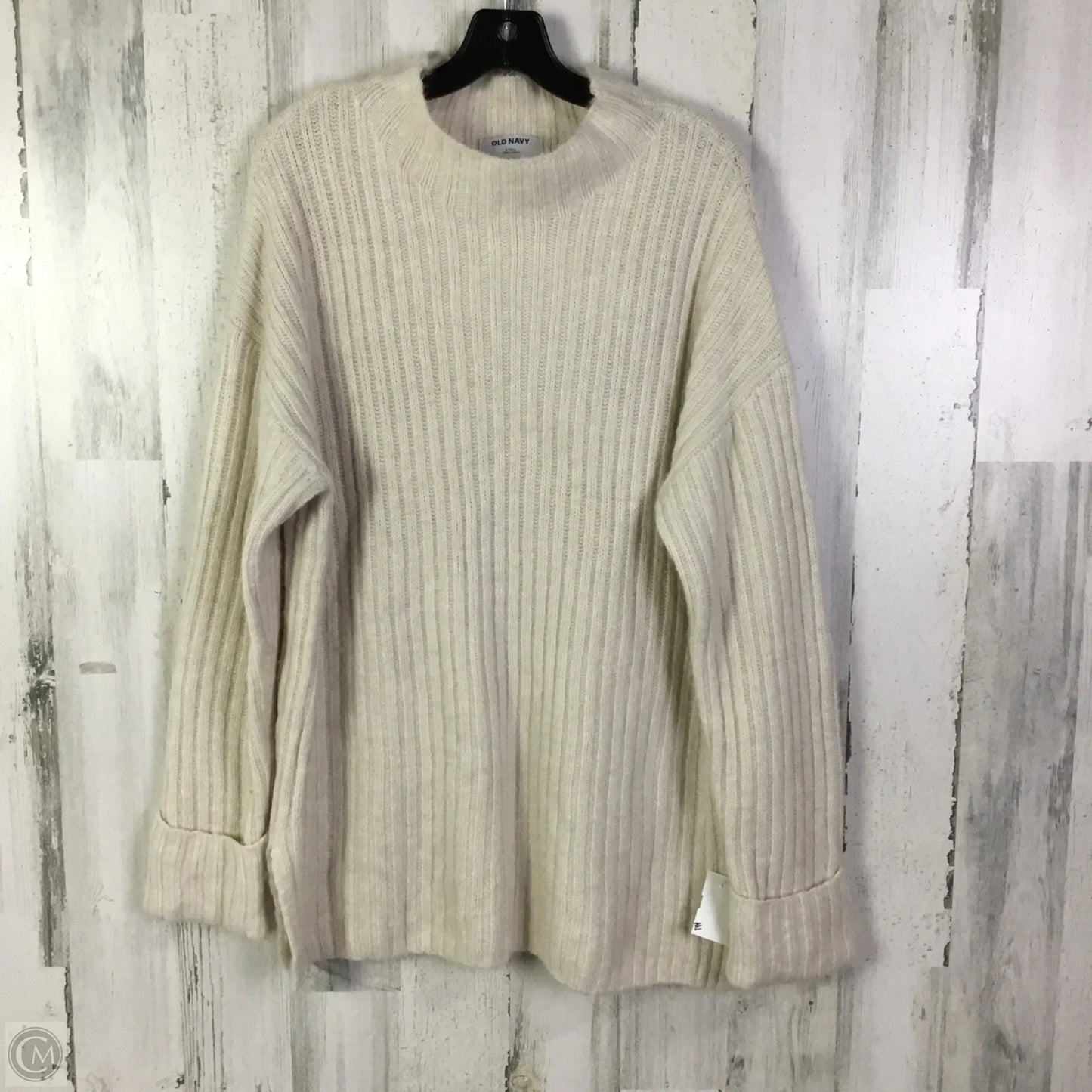 Tunic Long Sleeve By Old Navy In Cream, Size: L