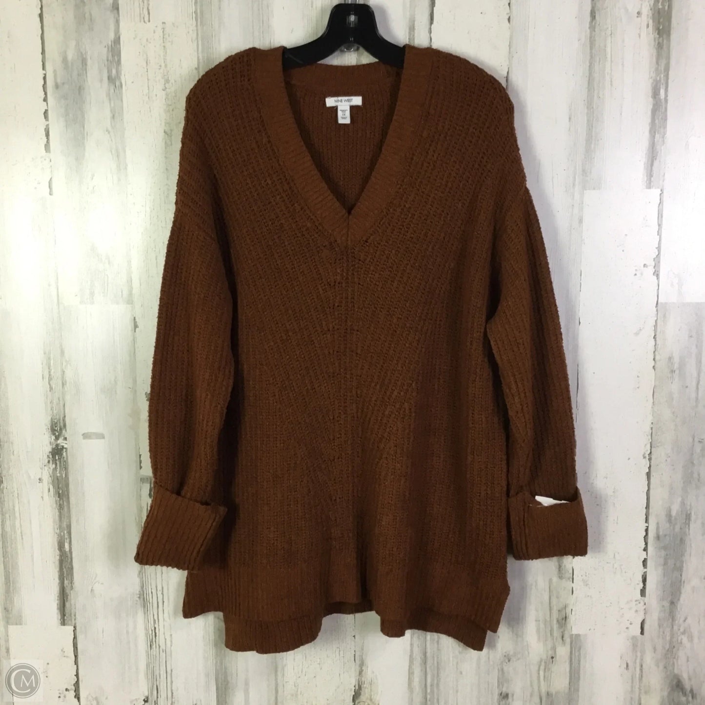 Sweater By Nine West Apparel In Brown, Size: 1x