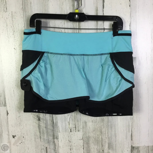 Athletic Shorts By Lululemon In Black & Blue, Size: 10