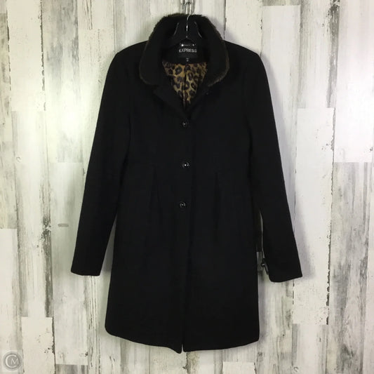 Coat Peacoat By Express In Black, Size: Xs