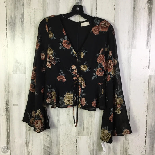 Top Long Sleeve By Altard State In Black, Size: S