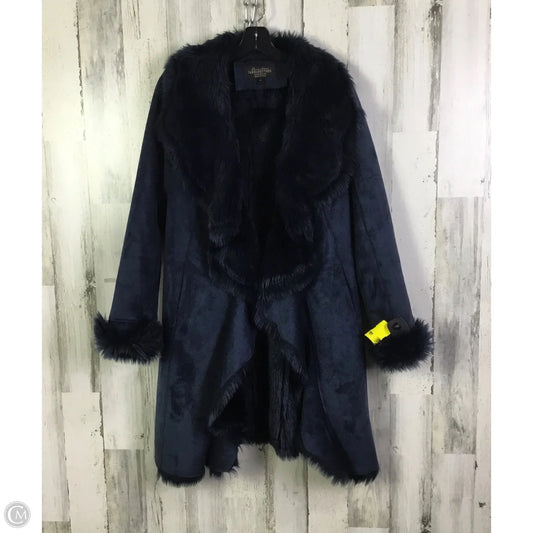 Coat Faux Fur & Sherpa By Cmc In Blue, Size: Xs