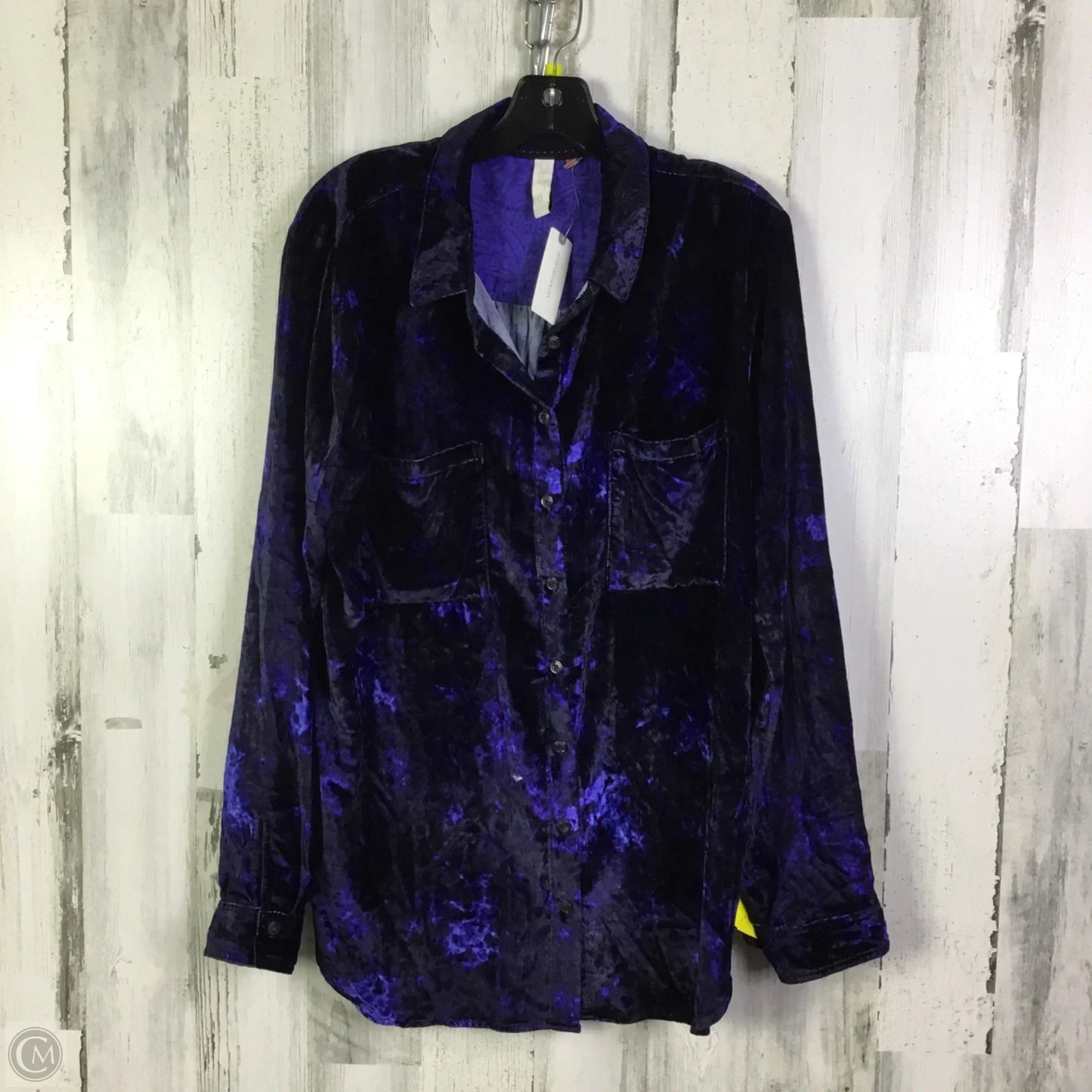 Blouse Long Sleeve By Pilcro In Blue, Size: L
