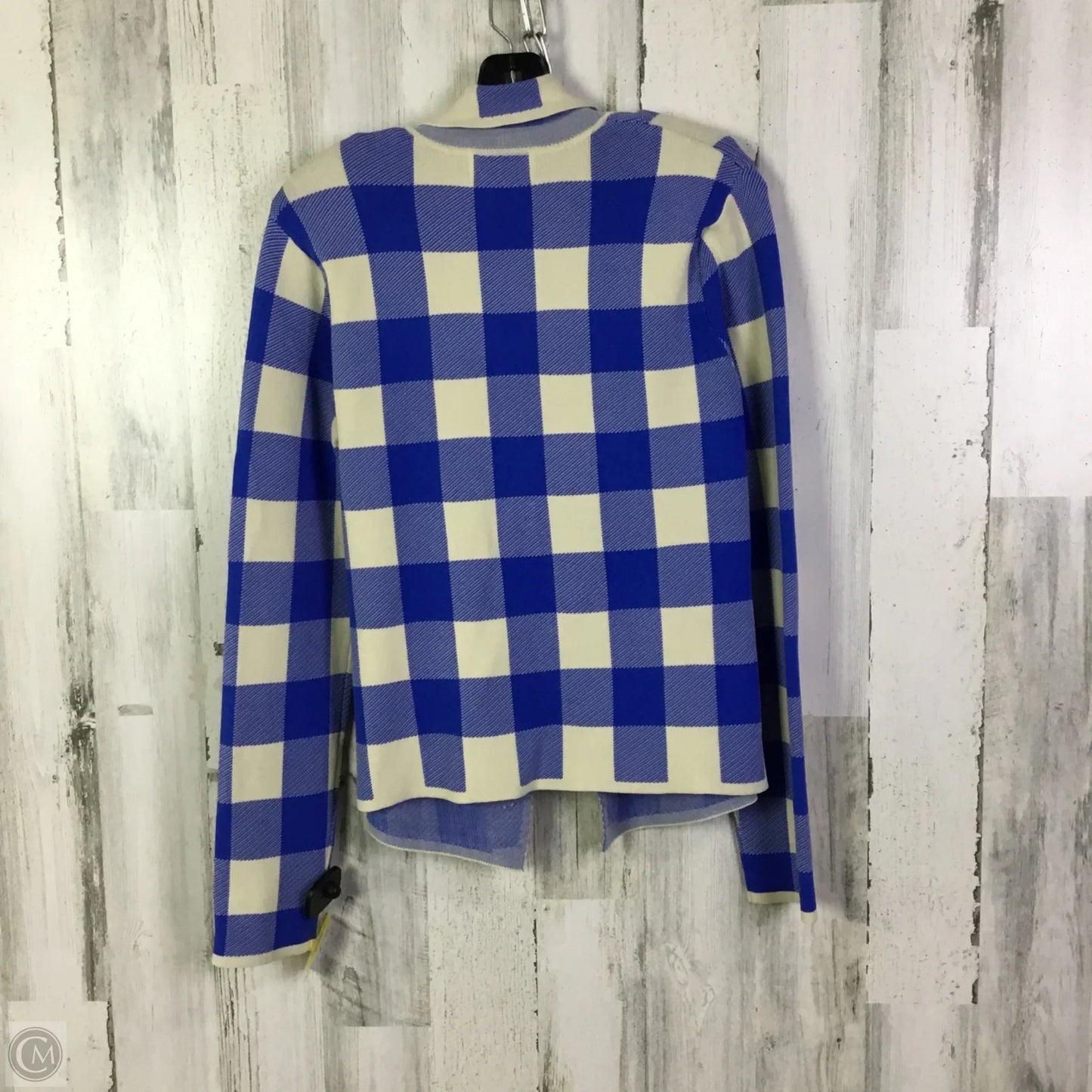 Blazer By Anthropologie In Blue & Cream, Size: M