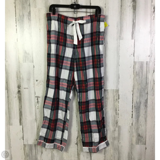 Pajama Pants By Victorias Secret In Red & White, Size: L