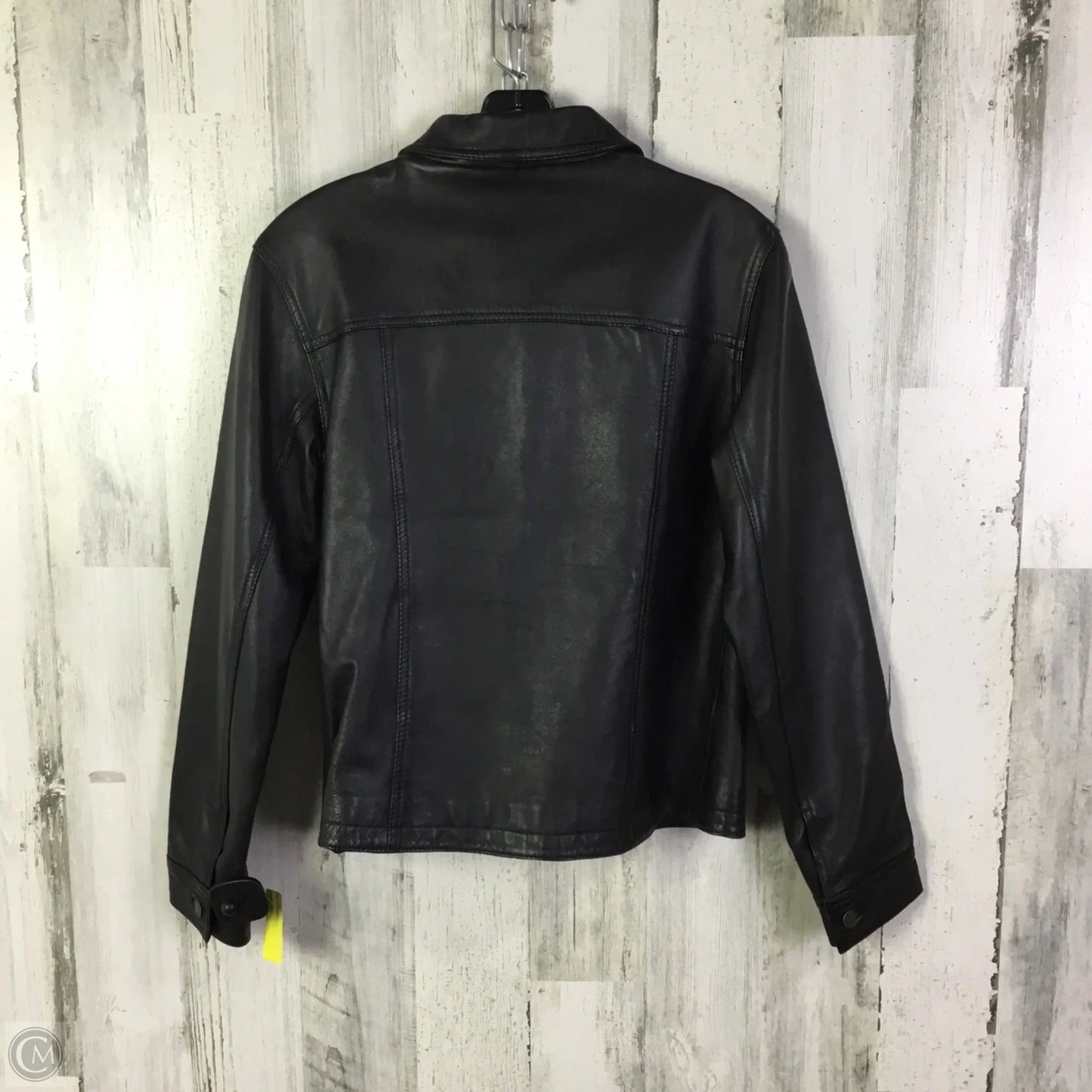 Jacket Leather By Gap In Black, Size: S