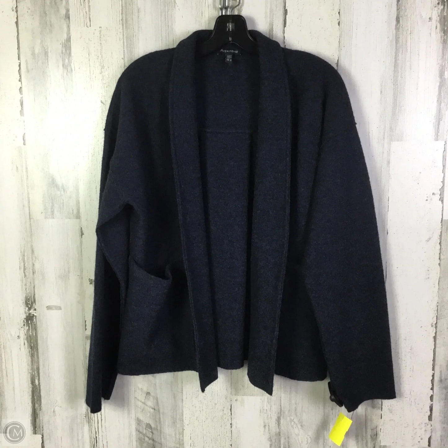 Sweater Cardigan By Eileen Fisher In Blue, Size: Xs