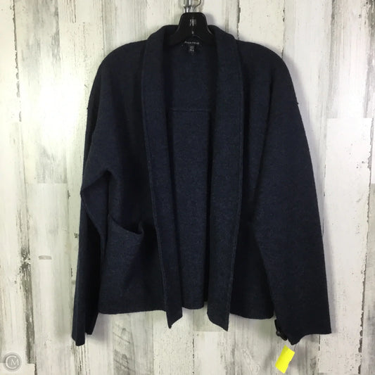 Sweater Cardigan By Eileen Fisher In Blue, Size: Xs