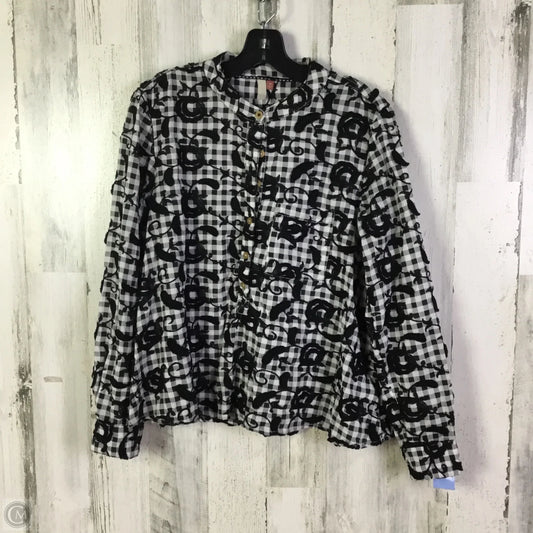 Top Long Sleeve By Pilcro In Black & White, Size: Xs