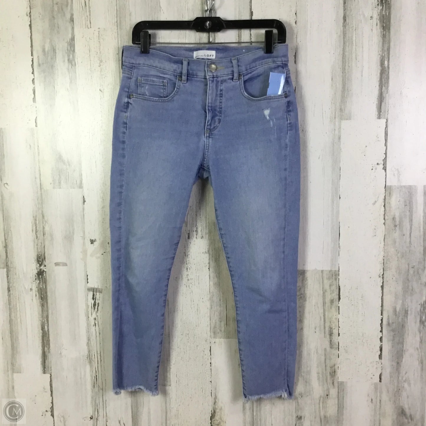 Jeans Skinny By Loft In Blue Denim, Size: 6