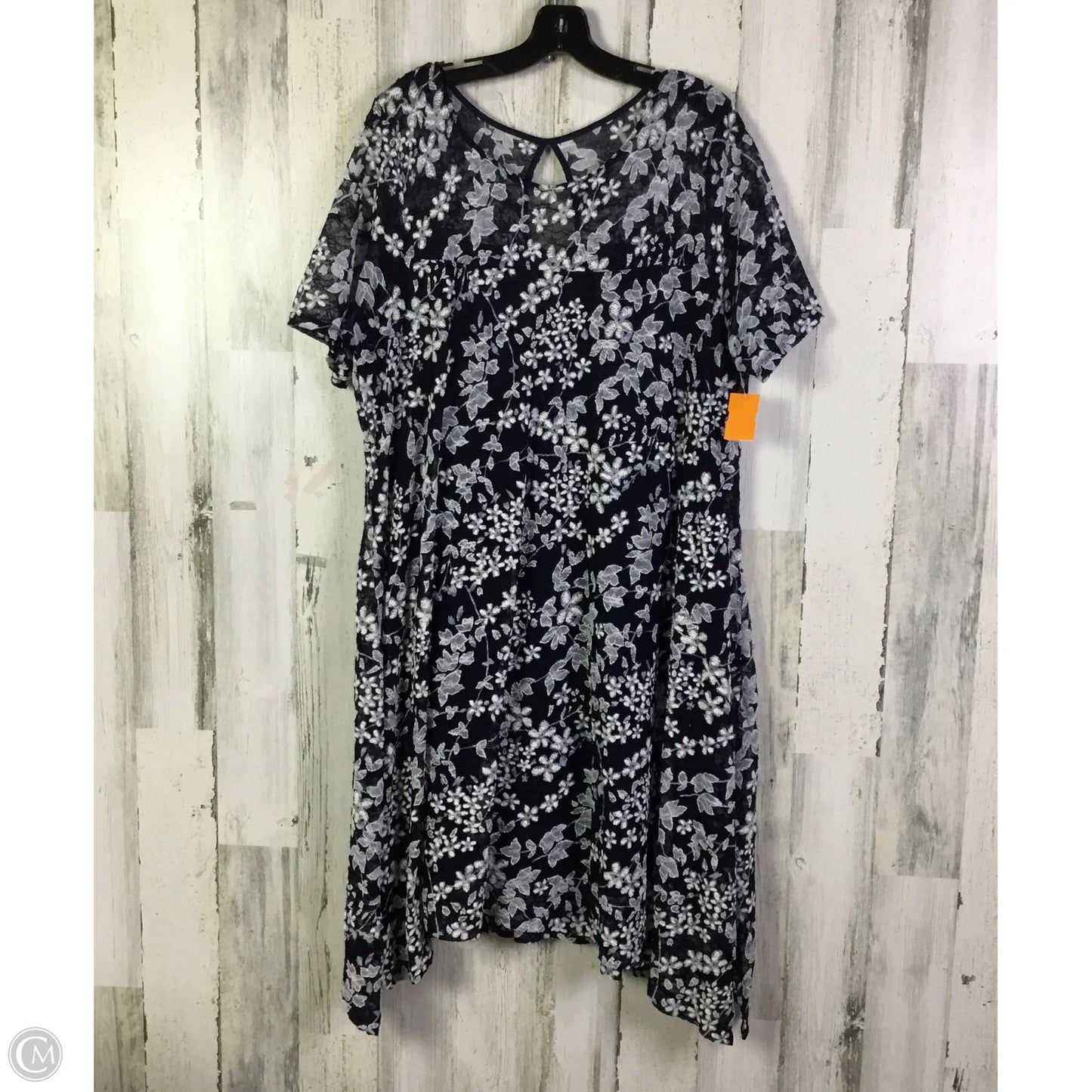 Dress Casual Midi By Roz And Ali In Blue, Size: 2x
