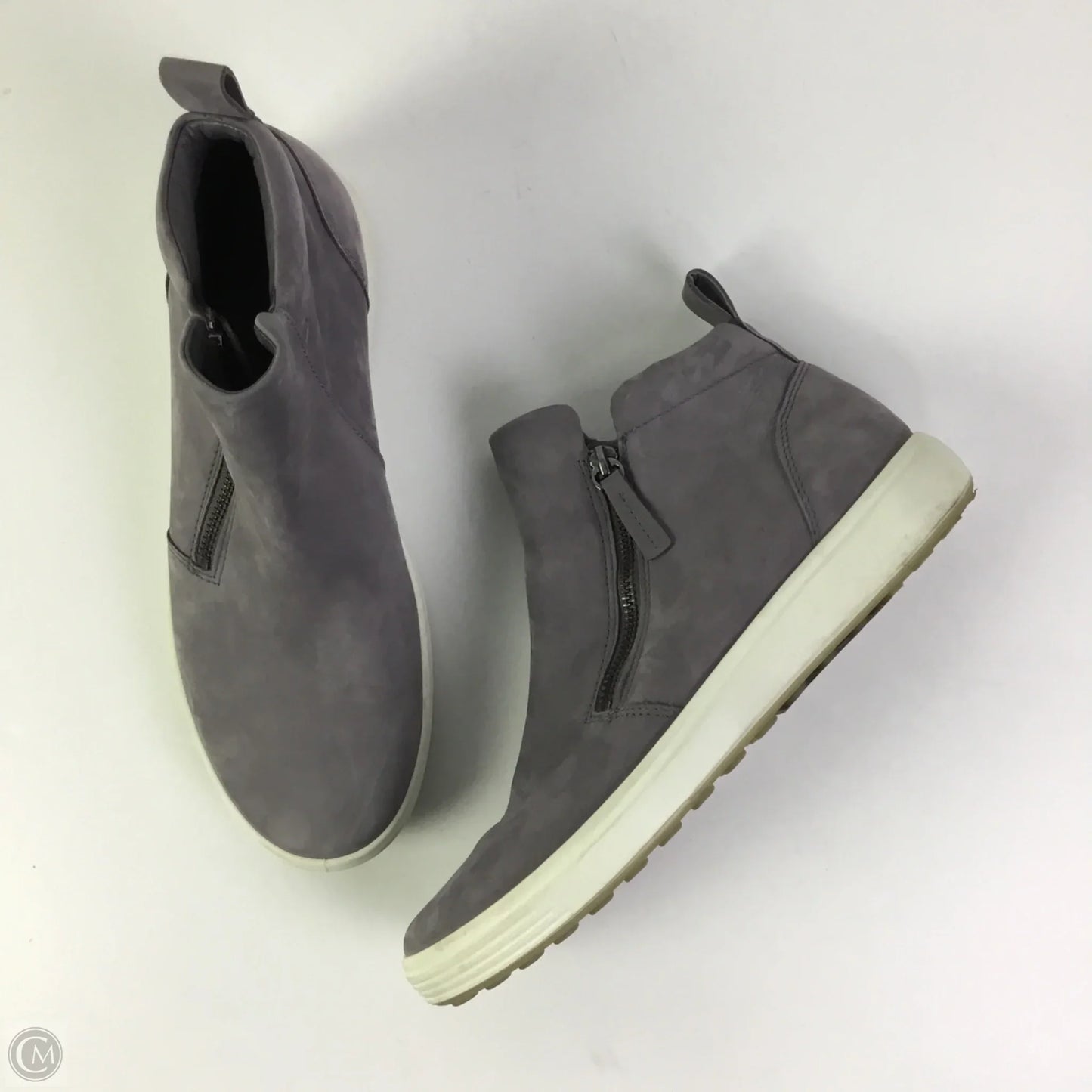Shoes Flats By Ecco In Grey, Size: 10