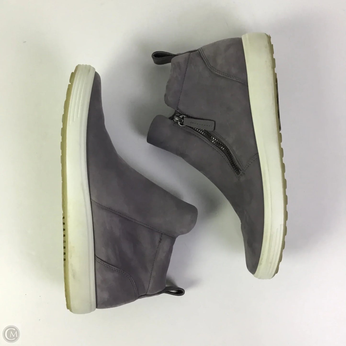 Shoes Flats By Ecco In Grey, Size: 10