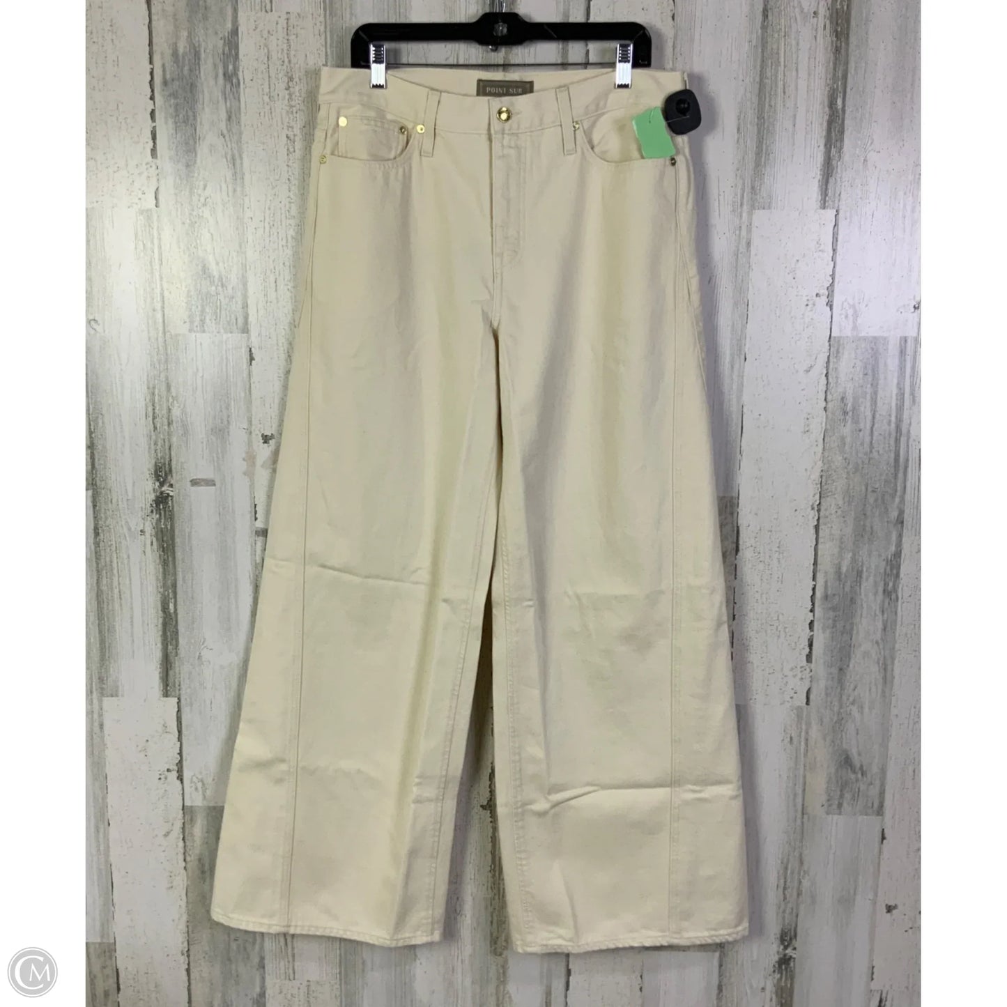 Jeans Wide Leg By Point Sur In Cream, Size: 10