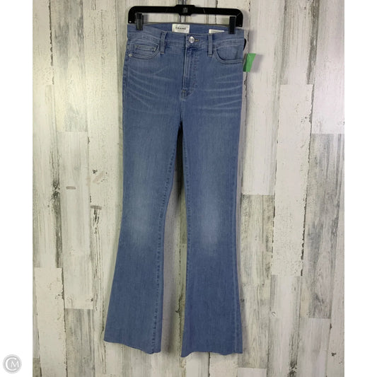 Jeans Flared By Frame In Blue Denim, Size: 2