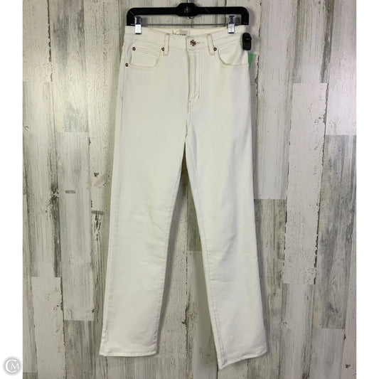 Jeans Straight By Frame In White, Size: 4